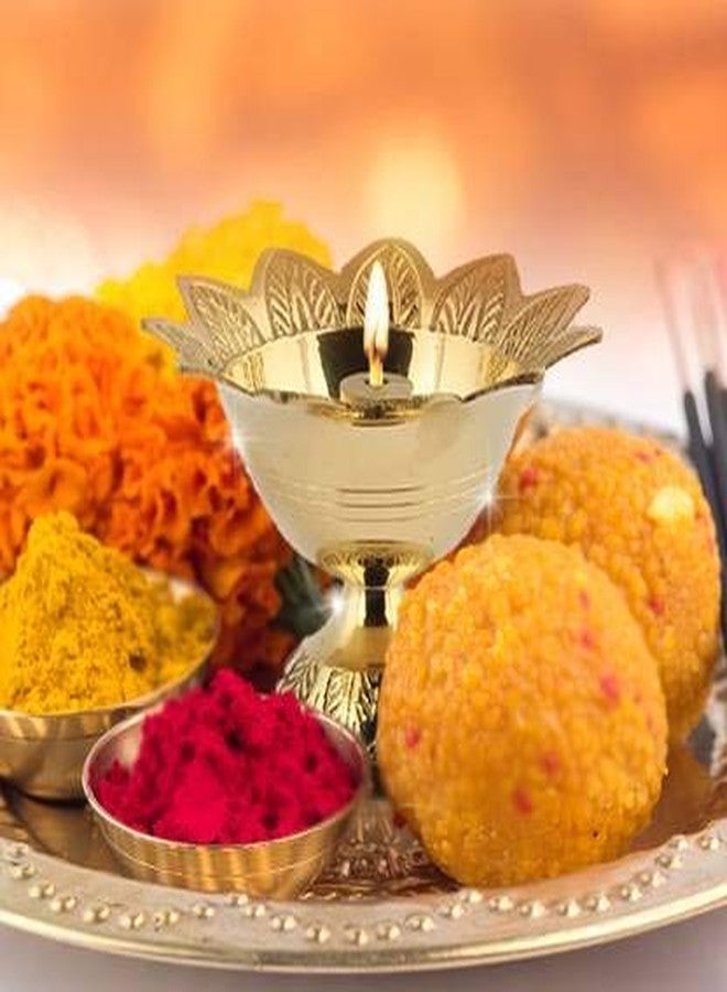 Navyaksh Devdas Deep Brass Table Diya (Height: 3.5 inch) - Image 1